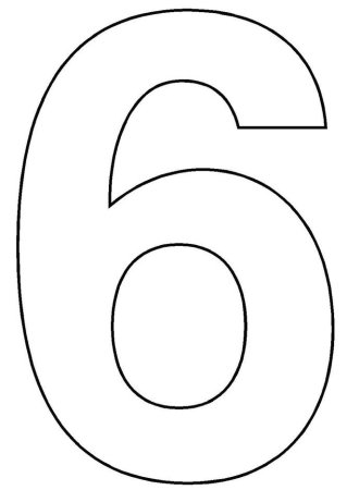 Цифра 6 трафарет для торта
