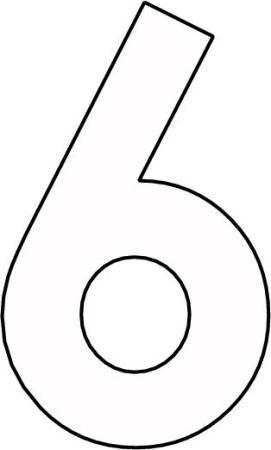 Цифра 6 трафарет