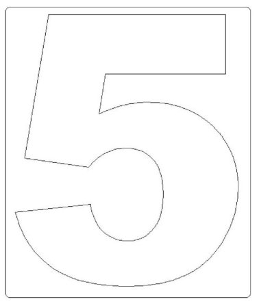 Цифра 6 трафарет