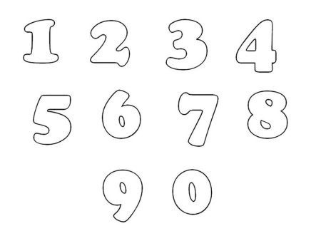 Цифра 1 трафарет