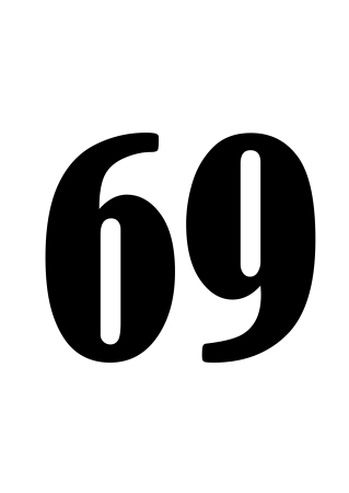 Трафарет цифры 69 (46 фото)