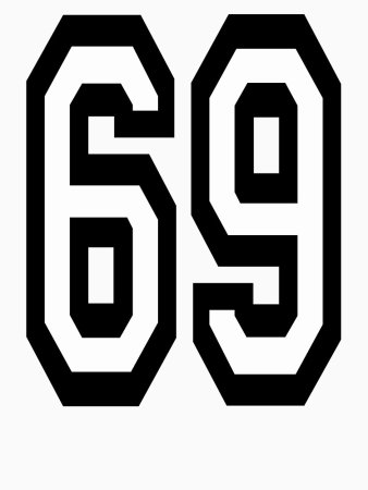 Цифра 69 трафарет