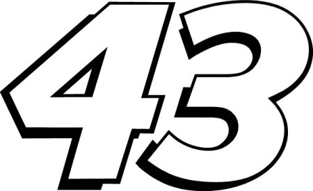 Цифра 49 трафарет