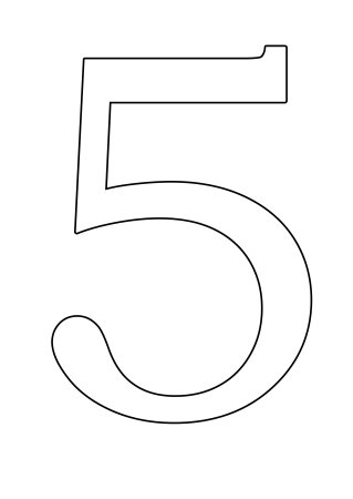 Цифра 7 трафарет