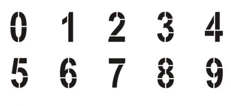 Трафарет для торта цифра 7