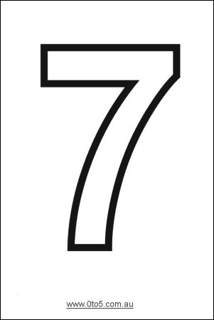 Трафарет цифры 7 для вырезания из картона (45 фото)