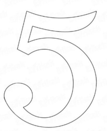 Цифра 5 шаблон