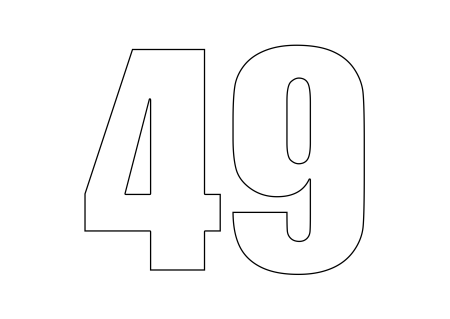 Цифра 46 трафарет