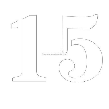 Цифра 15 трафарет для торта