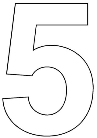 Цифра 1 трафарет