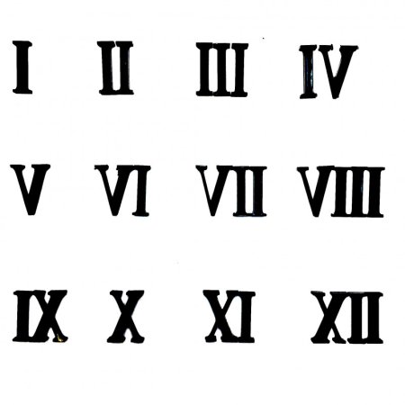 Римские цифры трафарет для часов