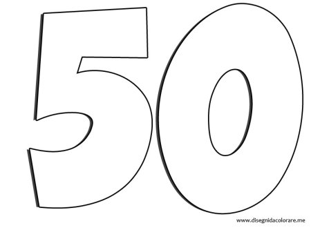 Цифра 50 трафарет