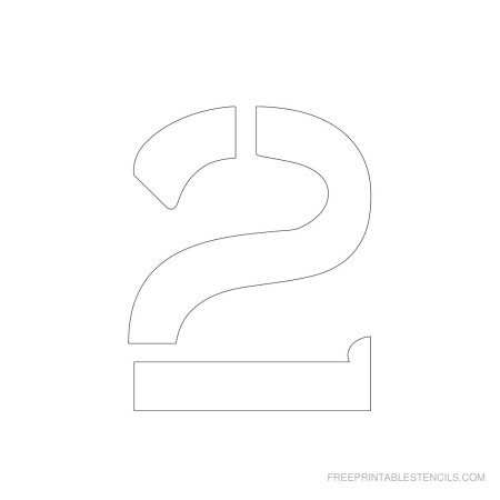 Трафаретная цифра 2