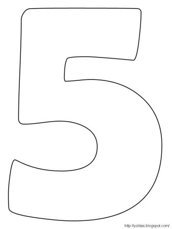 Цифра 5 трафарет