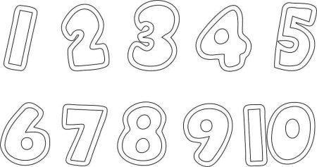 Цифра 5 трафарет