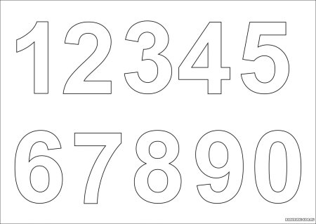 Трафареты цифр для вырезания