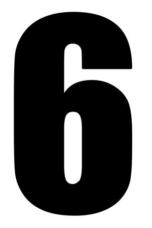 Цифра 6 трафарет