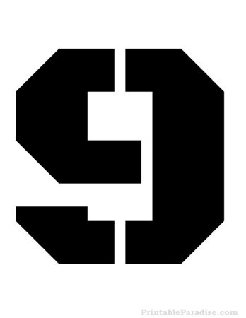 Цифры угловатые трафарет