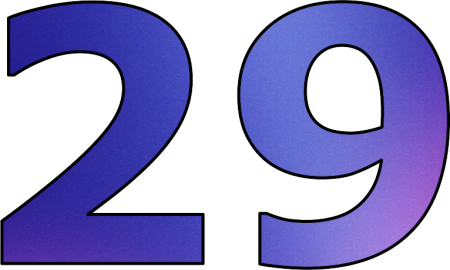 Цифра 29 трафарет