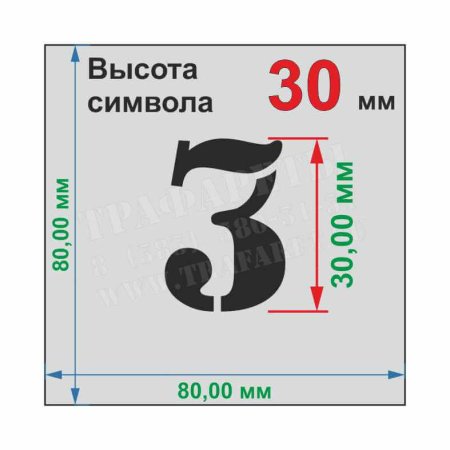 Цифры на почтовый ящик трафарет
