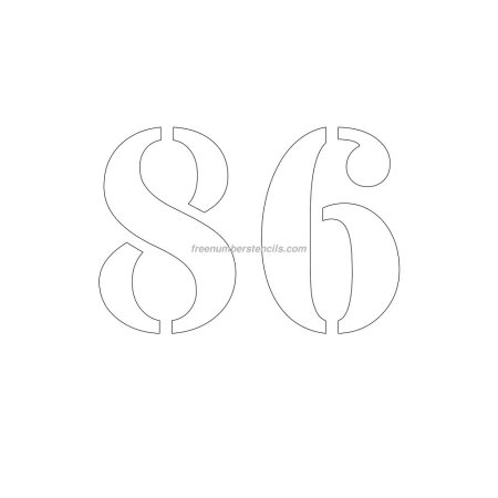 Трафарет числа 8