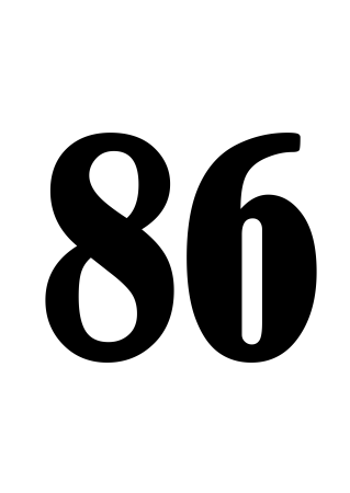 Красивая цифра 86