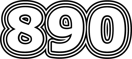 Цифра 65 трафарет
