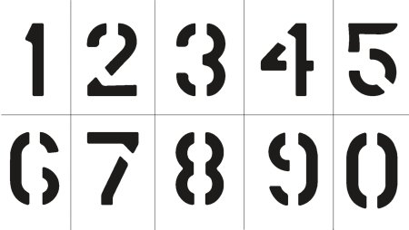 Цифры 45 трафарет для вырезания