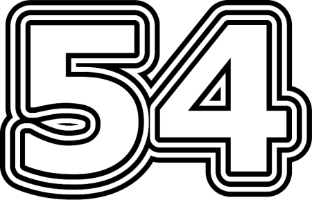 Цифра 53 трафарет