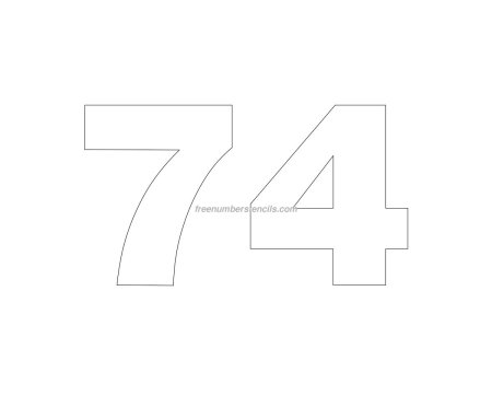 Цифра 47 трафарет