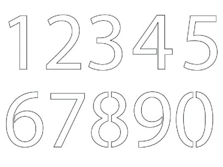 Цифра 1 трафарет