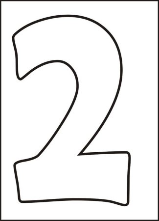 Цифра 2 трафарет