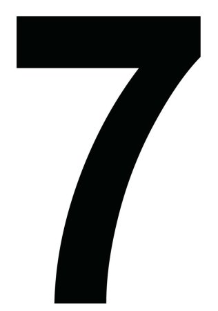Цифра 7 черная