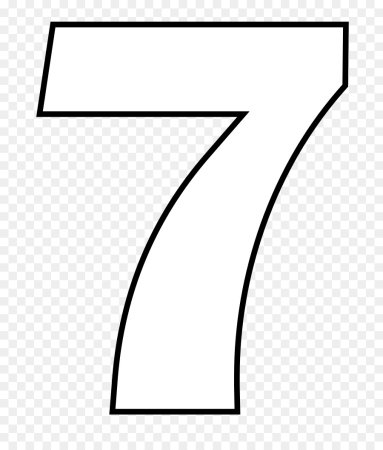 Трафарет для торта цифра 7
