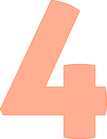 Цифра 5 синяя