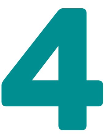 Цифра 4 контур
