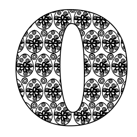 Трафаретная цифра 0