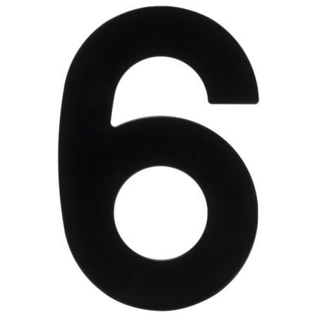 Цифра 6 черная