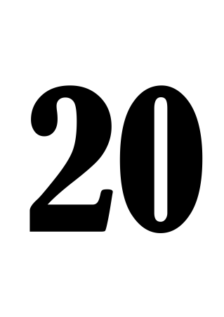 Цифра 20 красивая