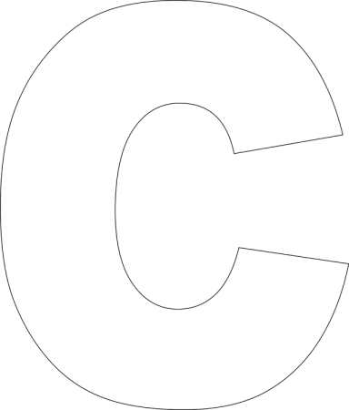 Цифра 0 трафарет