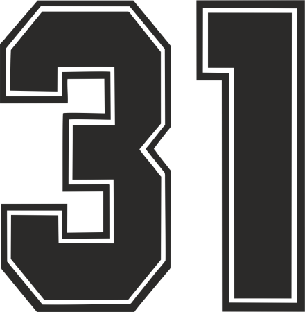 Наклейка цифра 13 на авто