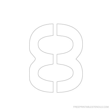 Цифра 8 трафарет