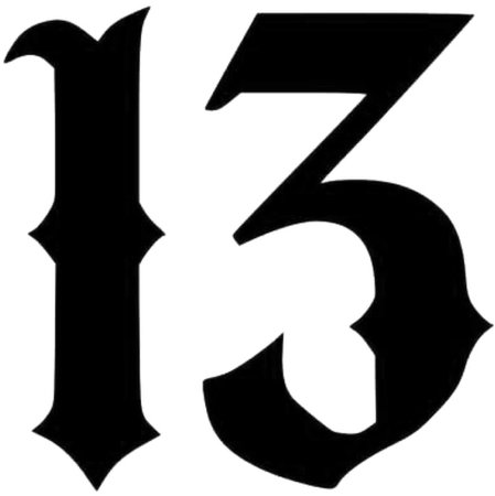 Готическая цифра 13