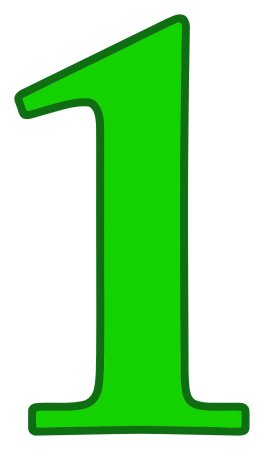 Макет цифры 1