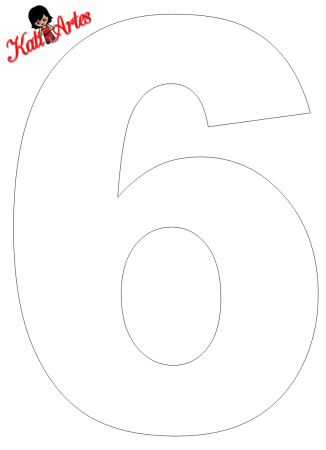 Цифра 5 трафарет
