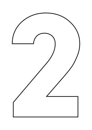 Трафарет для торта цифра 7