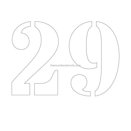 Трафарет цифры 22 для вырезания