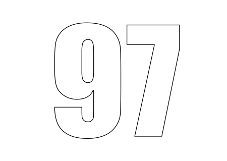 Трафарет цифры 82
