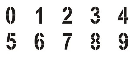 Трафаретная цифра 8