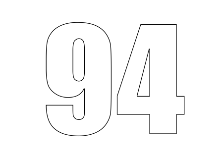 Цифра 3 трафарет